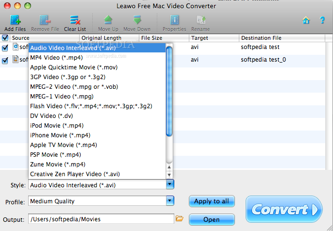 Free Video Converter For Mac 10.5.8